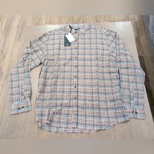 $178 Mens Rodd & Gunn "Glory Bay" Flannel LS Button Up Shirt Cream 3XL